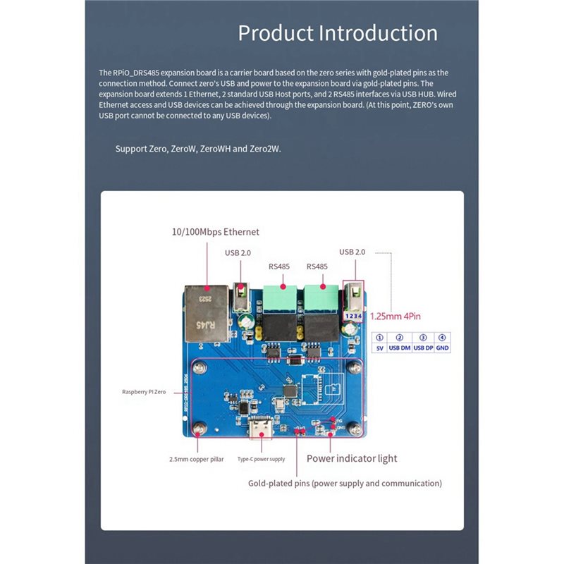 A46U Rpi0-DRS485 Dual RS485 Ex - Pi Zero W Board recension och pris